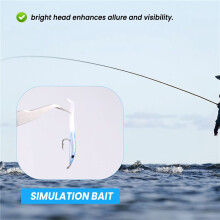 SUNMILE Isca de Pesca Falsa Isca de Pesca de Mar com Isca BiôNica de Anzol 5 Cm/0,6 G T Cauda Macia Isca de SimulaçãO de Inseto 15 PeçAs Azul
