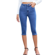 Women Jeans Trendy High Waisted Slim Fit Stretch Denim Jeans Deep XL
