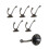 5 Pieces Wall Mounted Coat Hook Robe Hooks Cloth Hanger Coat Hanger Coat Hooks Rustic Hooks Key Hooks(Bronze) 10
