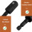 3PC Wobble Socket Adapters Universal Joint Swivel Socket Set, 1/4 Inch Hex Shank to 1/4 3/8 1/2 Square Socket Drives 4