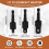 3PC Wobble Socket Adapters Universal Joint Swivel Socket Set, 1/4 Inch Hex Shank to 1/4 3/8 1/2 Square Socket Drives 7