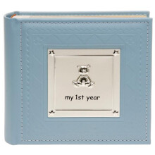 Blue Baby Boy My First Year Photo Album Keepsake