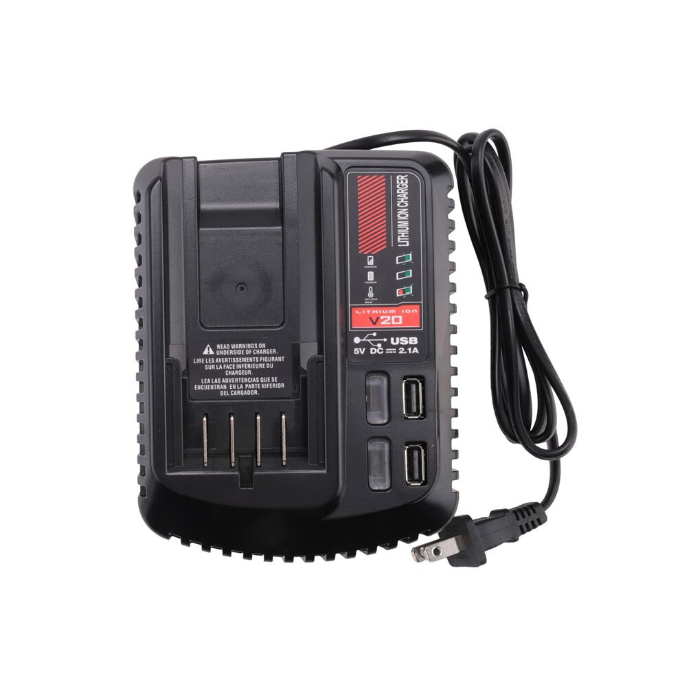 For Craftsman 20V 2A Li-Ion Battery Charger Cmcb102 Rechargeable Power Tool Lithium Battery Charger Dual Usb Us Plug 6031088610854