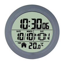 No Punching Suction Cup Clock Home Waterproof Bathroom Kitchen Clock LCD Digital Display Clock Temperature Detector