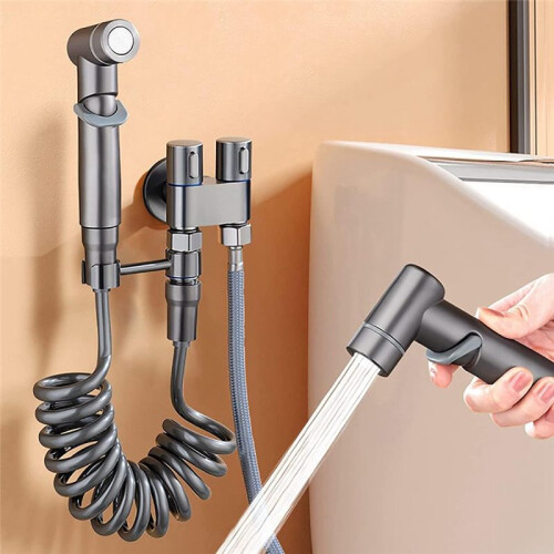 1-In-2-Out Dual Control Valve  Multi-Function Kran  Dusch Tryck Badrumskran Kit för Bidé och Dusch-A 1