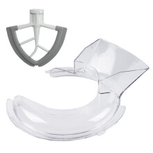 Pouring Shield for 4.5 and 5 Quart Tilt- Stand Mixers and Flex Beater for Tilt- 4.5-5QT