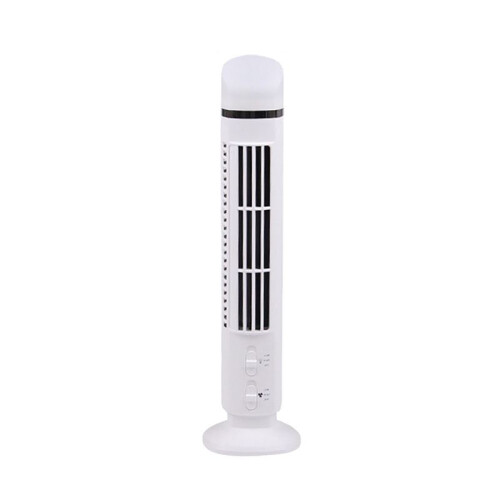 Portable Air Fan,Streamlined  Fan with LED,Powerful Wind,Space-Saving, Bladeless Design, USB Interface White