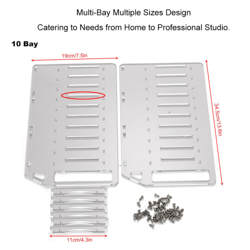 Festplattenhalterung Acryl 6 Bay Rack 2