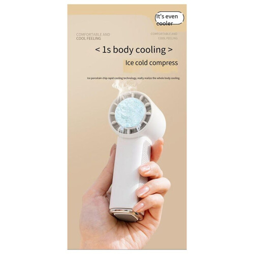 Draagbare Handventilator -Airconditionerventilator, 2000 MAh USB Oplaadbaar, Wit, A