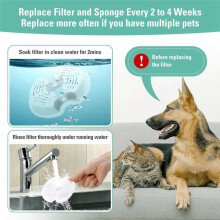Paquete de 8 Filtros de Repuesto y 8 Filtros de Bomba para Fuente de Gato, Filtración Cuádruple, Reemplazo de Fuente para Mascotas