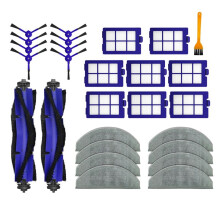 Para RoboVac X8 Kit Híbrido Repuestos Accesorios Cepillo Lateral Principal Filtro Hepa Paños de Fregona Trapo de Limpieza