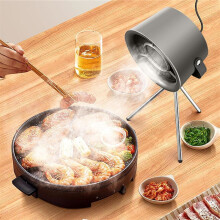 Campanas Extractoras de Escritorio, Campana Extractora Portátil con 3 Velocidades de Viento, Campana Extractora Portátil para Cocinar, Extraíble -A