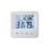 Blanco 83x78x23mm Thermo Hygro modelo 1xAAA retroiluminado 12