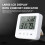 Blanco 83x78x23mm Thermo Hygro modelo 1xAAA retroiluminado 9