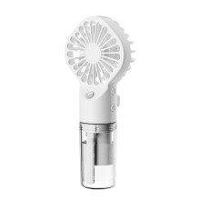 Portable Handheld Spray Fan Water Spray Mist Fan Student Dormitory Fan Summer Supplies Outdoor Cooling Tool,White