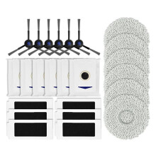 Per T30 Pro Omni Robot Spazzola Laterale di Ricambio Filtro HEPA Mop Pad Sacchetto per La Polvere Accessori di Ricambio, 24 Pezzi