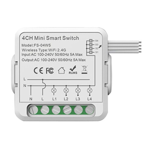 Relay Module 5a WiFi Relay Module 5A 3 / 4 Channel AC100-240V Work with Alexa Home ...
