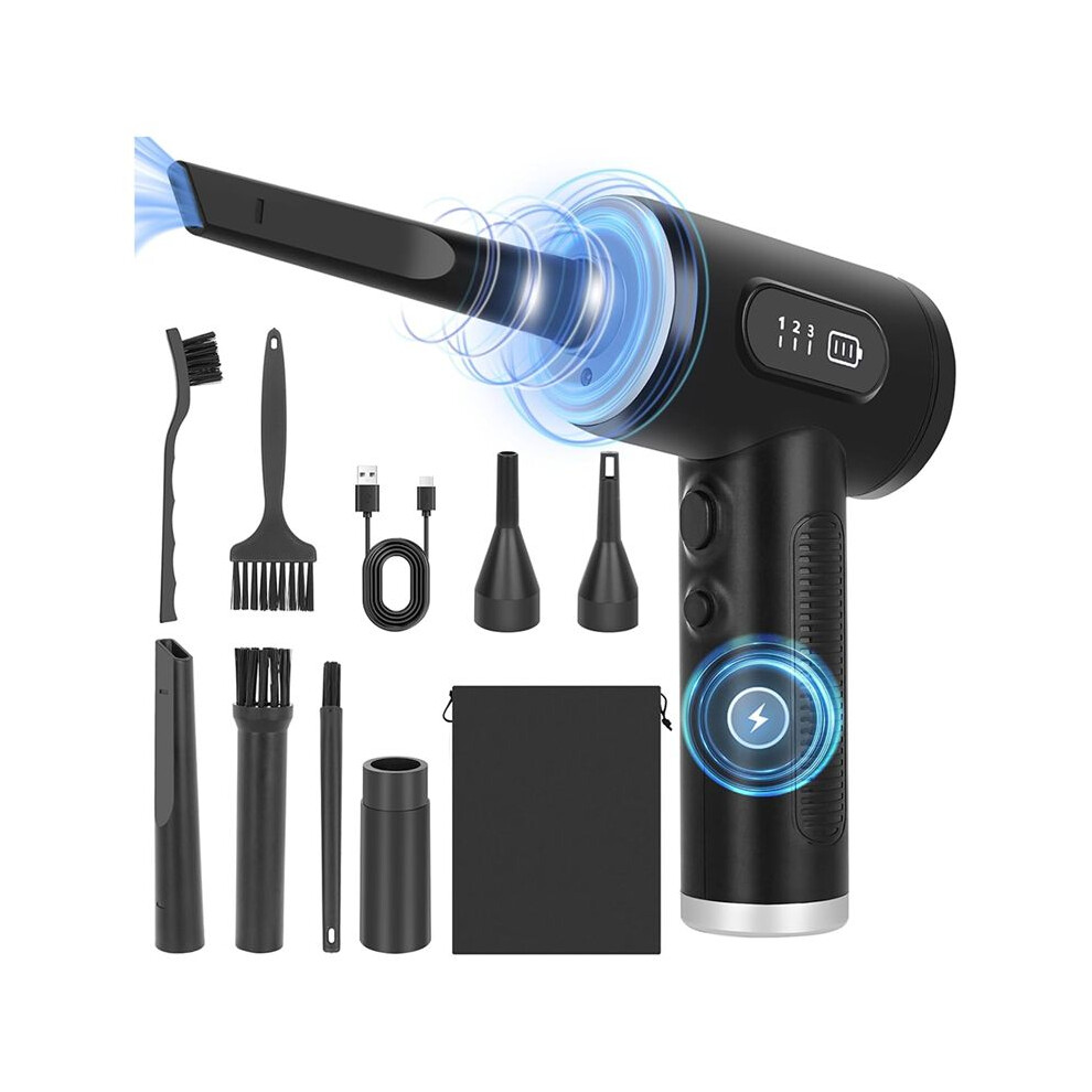 Photos - Fan Jojomino 2-In-1 Electric Compressed Air Duster, Cordless Air Duster and Vacuum, Air Duster Blower, 3 Adjustable Speed