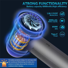 2-In-1 Electric Compressed Air Duster, Cordless Air Duster and Vacuum, Air Duster Blower, 3 Adjustable Speed