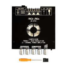 ZK-HT21 Power Amplifier Board 2.1 Channel 2x160W+220W Subwoofer TDA7498E Digital Amplifier Module with Case