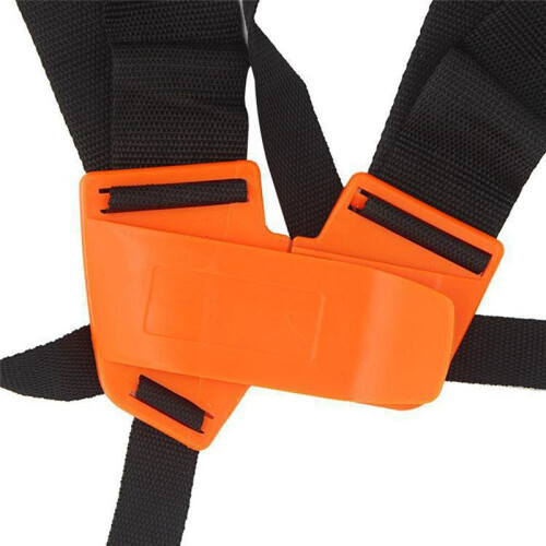 Trimmer Shoulder Strap Padded Universal Adjustable Weed Eater Harness Double Shoulder Harness for Weed Trimmer Orange