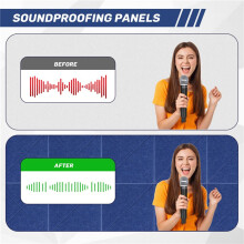12 Pack Self-Adhesive Acoustic Panels,Acoustic Foam Panels,Decorative Acoustic Wall Panels,Fire Resistant Acoustic Tile
