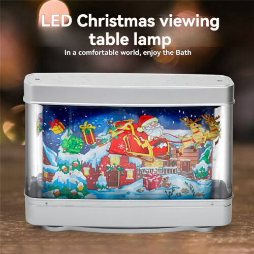 USB Fish Tank Light Aquarium Decor Night Light Virtual Dynamic LED Table Lamp Cute Room Decor Gift Christmas 2