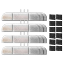 Water Fountain Replacement Filters for 84oz/2.5L Pet Water Fountain Filter Triple Filtration Cat Water Filter 12PCS