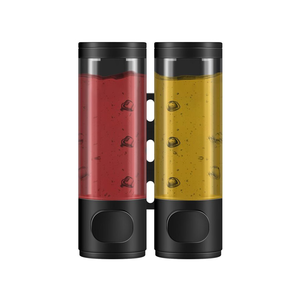 Shampoo and Conditioner Dispenser, Bathroom Shower Dispenser 2 Chamber Dispenser, Perfect for Bathroom Wall, Hotel