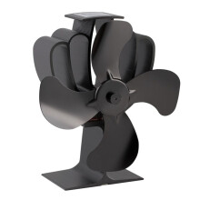 Ventilateur de Cheminée 4 Pales Ventilateur de Poêle Alimenté par la Chaleur pour Bois/Poêle à Bûches/Ventilateur de Cheminée Fait Circuler