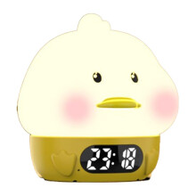 Alarm Clock Lights for Kids-Duck Night Lights,Temperature Display,RGB Color Changing, Wake  Timer, Rechargelable