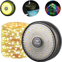 LED String Lights Camping Lantern USB Rechargeable 2 in 1 Portable Outdoor Light with 8 Lighting Modes Camping Light A