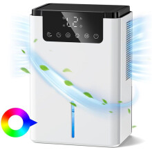 Déshumidificateur Électrique, Déshumidificateur D'Ambiance de 2,2 L, Déshumidificateur Silencieux avec Dégivrage et Mode Veille, Prise UE de