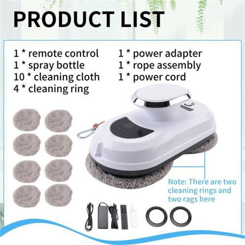 Window Cleaner Robot  Glass Cleaning Robotic Strong Suction Remote Control Window Cleaning Robot US Plug 2