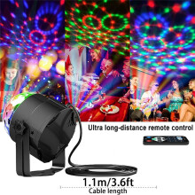 2 Lumières Activées par le Son avec Télécommande DJ Éclairage Boule Disco Lumière Stroboscopique Lampe pour la Maison Salle de Danse Fêtes USB