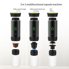 Kabellose Elektrische Tragbare Kaffeemaschine für Auto und Zuhause, Camping-Kaffeemaschine, 3-In-1-Kapsel-Pulver-Reisekaffeemaschine,A