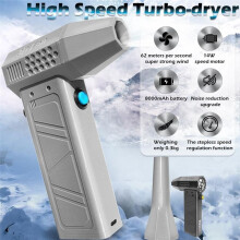 Luchtblazer 140000RPM Turbo Jet-Ventilator Krachtige Weergave Computerstofblazen Reinigingsgereedschap Draagbare Blazer Zwart