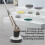 Electric Spin Scrubber Shower Scrubber Ipx7 with 7 Replaceable Brush Heads and Adjustable Removable Extension Handle A 6