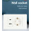 Standard Socket Wall Power Socket USB+TYPE-C+EURO Socket 16A 180V-250V USB Power Adapter Socket EU Plug 3
