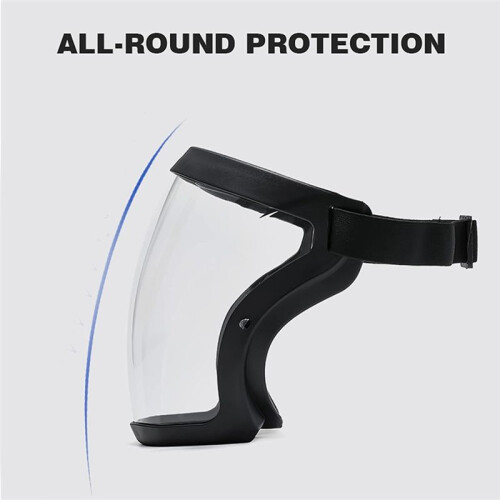 Work Protection Mask Full Face Protector Shield Transparent Facial Protector Face Dustproof with 10 Filter Black 2