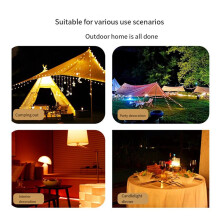 Gas-Kerzenlicht für Den Außenbereich, Tragbar, Campingzelt, Gaslampe, Winddicht, Verstellbar, Gas-Kerzenlicht-Laterne, Camping-Teil, Weiß