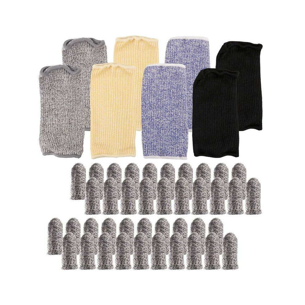 4Pair Cut Burn Resistant Sleeves Arm Protection Sleeves Forearm Protectors For Thin Skin And Bruising With Finger Cover 4711672608079
