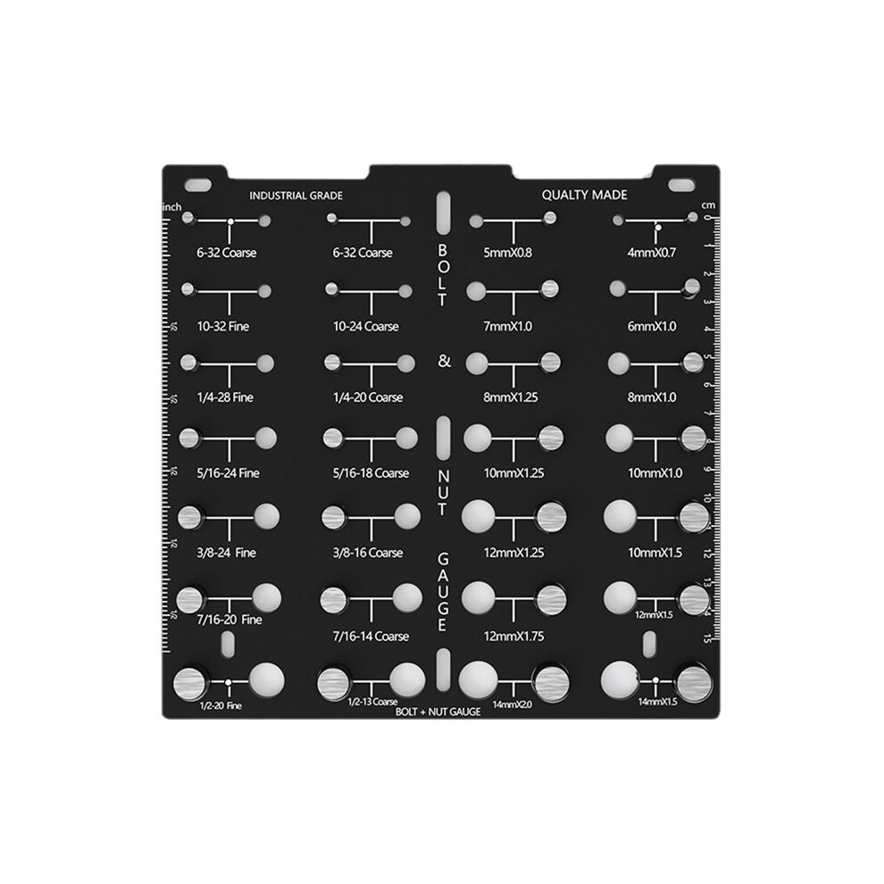 Thread Checkers,Bolt Identifier Board,Bolt And Screw Size Thread Gauge,Nut And Bolt Identifier Standard And Metric 6034255963494