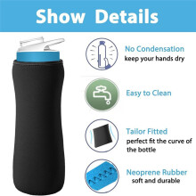 Manchon pour Bouteille D'Eau Cirkul, 2 Manchons pour Bouteille D'Eau Cirkul de 22 Oz en Plastique et Couvercle de Bouteille en Acier Inoxydable