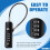 Cable Locks with Combination, 4-Digit Combination Lock with 3 Replaceable Different Lengths Steel Rope, for Cabinets 6