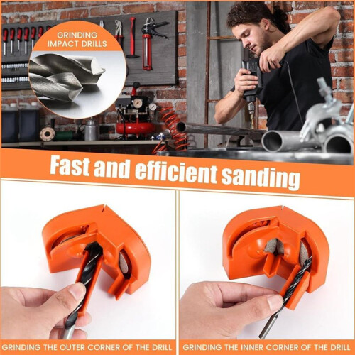 Multipurpose Drill Bit Grinding Sharpener,Drill Bit Sharpener,with 4 Grinding Wheel,Electric Drill Bit Sharpener for Bit 2