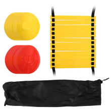 Juego de Entrenamiento de Agilidad y Velocidad Deportiva, 10 Conos de Disco y Escalera de Agilidad para Pista de Fútbol, Baloncesto, Rugby