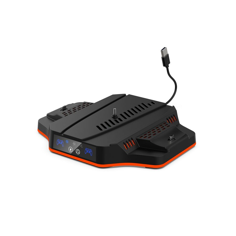 Game Console Cooling Dock For Ps5 Slim With Rgb Colorful Ambient Light Portable Gamepad Charger 4711921455454