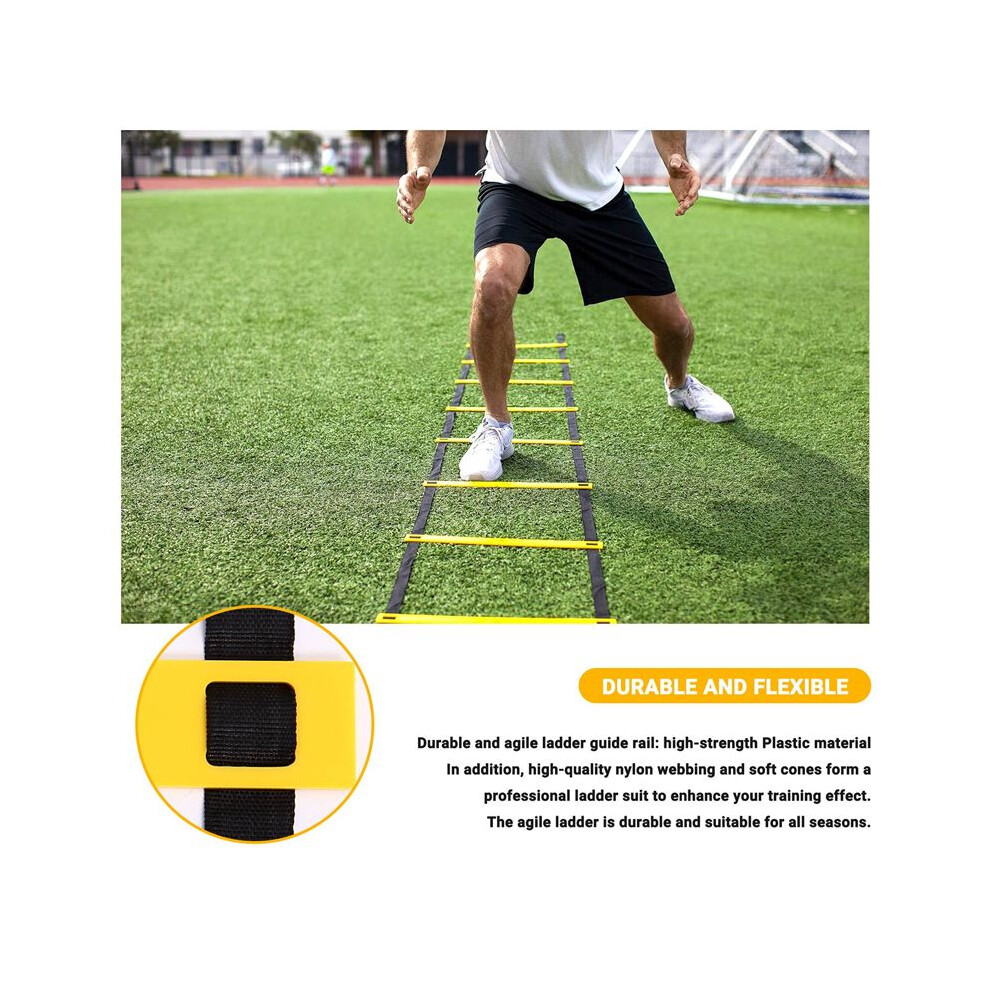 Photos - American Football and Rugby Jojomino Sports Speed Agility Training Set 10 Disc Cones and Agility Ladder for Football Basketball Rugby Track 