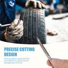2pcs Tire Bit 4.5/6mm Tire Repair Carbide Burr Drill Bit Tire Patches Plug Cutters Wire Cutter Reamer Drill